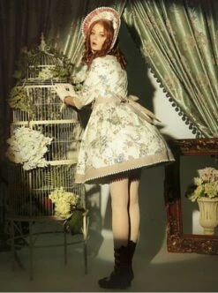 Classical Puppets,Victoria Garden~ Peter Pan Collar Classic Lolita OP Dress