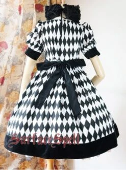 Surface Spell Illusion Realizer Gingham High Waist Lolita OP Dress -NAUS Lolita Shop 1 4 500x672 3