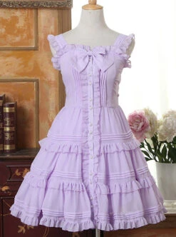 Purple Bowknot Flounced Sweet Lolita Sling Dress -NAUS Lolita Shop 1 500x672 1134