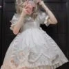 Alice Bunny Series OP Blue Plaid Doll Sleeve Bowknot Sweet Lolita Short Sleeve Dress