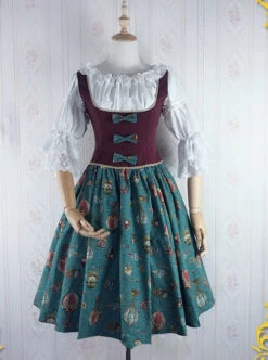 Strawberry Witch Mechanical Balloon Series JSK Punk Lolita Sling Dress -NAUS Lolita Shop 1 500x672 1274