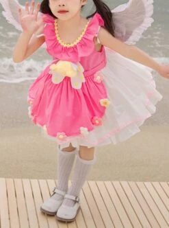 Spring Summer Variety Sakura Cute Three Dimensional Doll Flower Decoration Cosplay Princess Sweet Lolita Kids Sleeveless Dress -NAUS Lolita Shop 1 500x672 1472