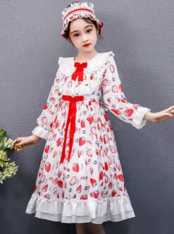 Strawberry Blueberry Printing Children Sweet Lolita Long Sleeve Dress -NAUS Lolita Shop 1 500x672 1524