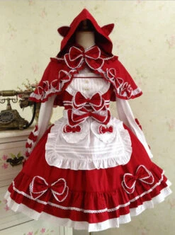 Red And White Lace Bowknot Sweet Lolita Dress Set -NAUS Lolita Shop 1 500x672 1554