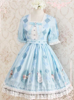 Blue Light Sweet Series Lovely Print Dress 15 Blue Light Sweet Series Lovely Print Dress -NAUS Lolita Shop 1 500x672 1572