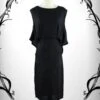 Black Cotton-linen Slim Fit Medium Length Sleeveless Dress Dress