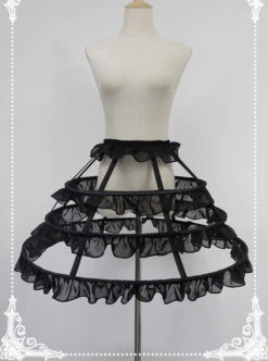 Ruffles Birdcage Type Steel Ring Dress Support Lolita Petticoat -NAUS Lolita Shop 1 500x672 1646