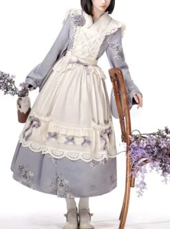 Pharmacy In The Clouds Series Chinese Style Han Elements Forest Vibes Gentle Sweet Light Purple Lolita Dress Apricot Overskirt Two Piece Set -NAUS Lolita Shop 1 500x672 200