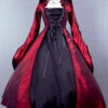 Palace Style Retro Gothic Lolita Prom Hooded Long Dress