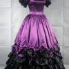 Palace Style Black Ruffles Lolita Prom Dress (Extra Large)