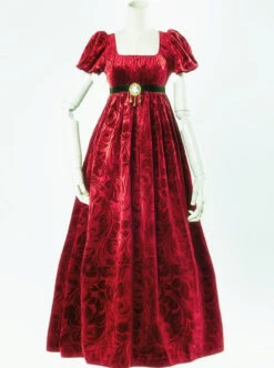 Surface Spell Juliet High Waist Jacquard Lolita Short Sleeve Dress -NAUS Lolita Shop 1 500x672 323