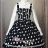 Magic Tea Party Poker Series Printing Classic Lolita Sling Dress