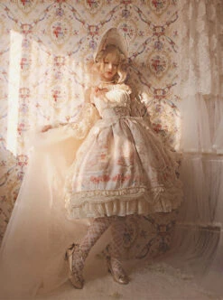 My First Love Series Flower Cake Classic Lolita Sleeveless Dress First Version -NAUS Lolita Shop 1 500x672 342