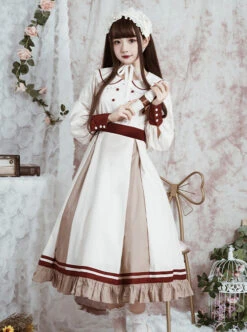 The Distant Letter Series Lapel Elegant Classic Lolita Autumn Winter Long Sleeve Dress -NAUS Lolita Shop 1 500x672 371