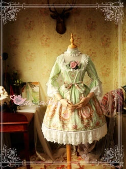 Magic Tea Party Spring Of Europa Series Half Sleeve Classic Lolita Dress
