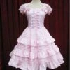Pink Short Sleeves Ruffle Sweet Lolita Dress