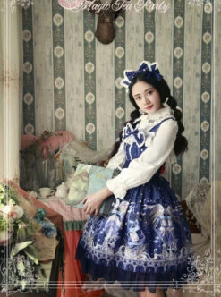 Magic Tea Party Starry Sky City Series Classic Lolita Sling Dress -NAUS Lolita Shop 1 500x672 496