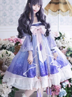 Cardcaptor Sakura Series OP Gradient Chinese Style Qi Lolita Long Sleeve Dress -NAUS Lolita Shop 1 500x672 501
