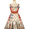 Secret Forest Tea Party Series JSK Cute Animal Print Bow Knots Button Decoration Classic Lolita Sleeveless Dress Set