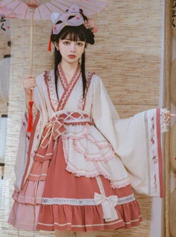Cherry Snow Cheese Series OP Chinese Style Classic Lolita Long Sleeve Dress -NAUS Lolita Shop 1 500x672 531