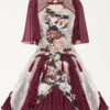 Red-crowned Crane Pattern Chinese Style Classic Lolita Half Sleeve Dress