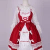 Cute Bowknot Pure Color Classic Lolita Sling Dress