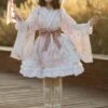 Japanese Ruffled Collar Large Sleeves Bowknot Classic Lolita Long-Sleeved Dress