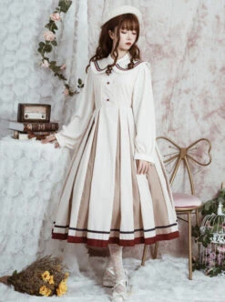 The Distant Letter Series Elegant Pure Color Classic Lolita Autumn Winter Sleeveless Dress And Shirt Set -NAUS Lolita Shop 1 500x672 671