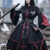 Sanctioner Series OP Dark Retro Military Style Gothic Lolita Long Sleeve Dress