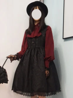 Twilight Castle Series JSK Gothic Lolita Sling Dress -NAUS Lolita Shop 1 500x672 743