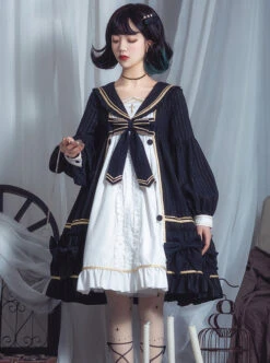 Mercury Daytime Series OP Dark Gothic Lolita Long Sleeve Dress -NAUS Lolita Shop 1 500x672 765