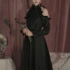 Off-shoulder Ruffle Collar Black Gothic Lolita Long Sleeve Dress