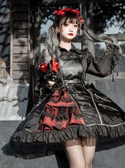 Dimly Light Series JSK Rock Cyberpunk Gothic Lolita Sling Dress -NAUS Lolita Shop 1 500x672 822