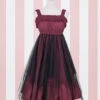 High Waist Flounce Gothic Lolita Sling Dress