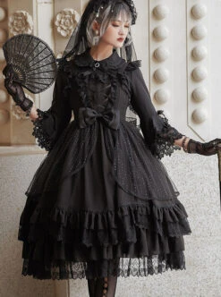 Rose Maiden Series JSK Pure Color Classic Lolita Sling Dress -NAUS Lolita Shop 1 500x672 90
