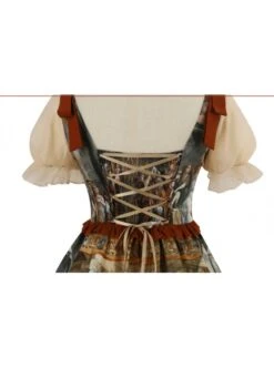 Constantine Series OP Elegant Vintage Oil Painting Print Bow Knots Decoration Classic Lolita Short Sleeve Dress Set -NAUS Lolita Shop 10 500x672 100