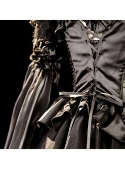 Black Lace Sling Corset Tail Top Flared Long Sleeve Fashion Ruffle Shawl Gothic Lolita Dress Set -NAUS Lolita Shop 10 500x672 114