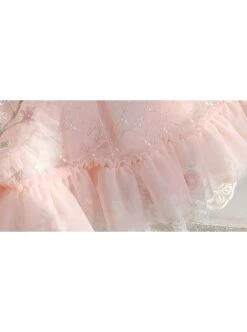 Pleated Lace Mesh Design Delicate Flower Embroidery Cute Long Sleeves Three-Dimensional Flower Decoration Classic Lolita Kid Dress -NAUS Lolita Shop 10 500x672 201