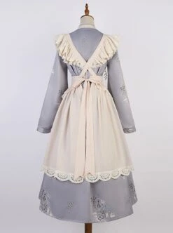 Pharmacy In The Clouds Series Chinese Style Han Elements Forest Vibes Gentle Sweet Light Purple Lolita Dress Apricot Overskirt Two Piece Set -NAUS Lolita Shop 10 500x672 27