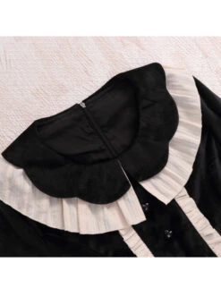 Autumn And Winter Black Or Red Elegant OP Classic Lolita Long Sleeve Dress -NAUS Lolita Shop 10 500x672 49