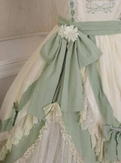 Pastoral Style Elegant Embroidery Green Fresh Lace Irregular Hem Design Classic Lolita Sleeveless Dress -NAUS Lolita Shop 10 500x672 51