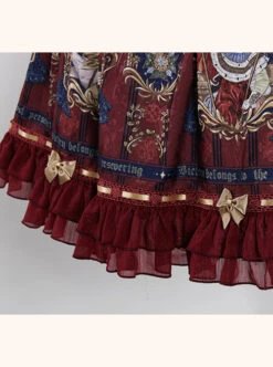 Fog-moon And Crown Series Court Style Elegance Classic Lolita JSK Bowknot Sling Dress -NAUS Lolita Shop 10 500x672 59