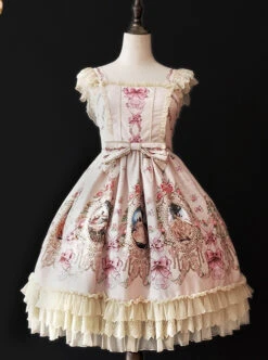 Fairytale Town Dance Party Series JSK Tea Party Classic Lolita Sling Dress -NAUS Lolita Shop 10 500x672 67