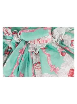 Pink Strawberry Cake Cute Rabbit Pattern Print Pleated Bow Lace Decoration Classic Lolita Kid Dress -NAUS Lolita Shop 11 500x672 141