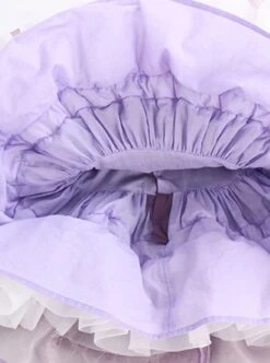 Sweet Lace Round Neck Puff Sleeve Lace Irregular Hem Back Heart Hollow Design Classic Lolita Kids Short-Sleeved Dress -NAUS Lolita Shop 11 500x672 144