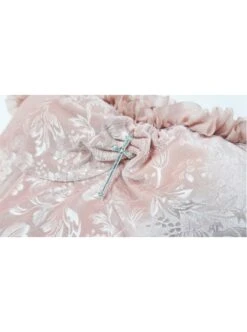 Cherry Nightmare Series Velvet Embossed Fabric Lace Frills Drawstring Design Stretch Flared Sleeves Sexy Gothic Pink Sling Dress -NAUS Lolita Shop 11 500x672 149