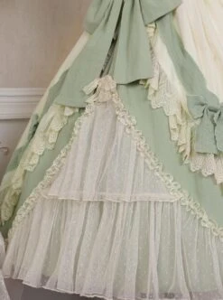 Pastoral Style Elegant Embroidery Green Fresh Lace Irregular Hem Design Classic Lolita Sleeveless Dress -NAUS Lolita Shop 11 500x672 31