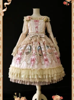 Fairytale Town Dance Party Series JSK Tea Party Classic Lolita Sling Dress -NAUS Lolita Shop 11 500x672 43