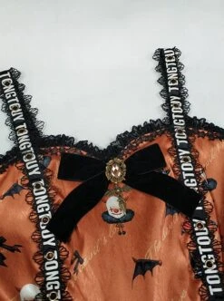 Sweet Cool Girly Halloween Clown Print Spider Web Decoration Lace Gothic Lolita Sleeveless Dress -NAUS Lolita Shop 11 500x672 70