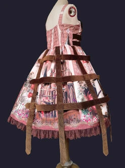 Midnight Magic Series Gothic Style Graphic Print Decoration Personalized Pendant Cloth Strip Lolita Slip Dress -NAUS Lolita Shop 11 500x672 71